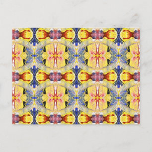 Yellow Blue Red Kaleidoscope Briefkaart
