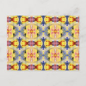 Yellow Blue Red Kaleidoscope Briefkaart (Voorkant)