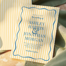 Yellow & Blue Striped Wedding