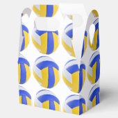 Yellow Blue Volleyball Birthday Party Bedankdoosjes (Geopend)