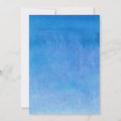 Yellow Blue Wildflowers Waterverf Afstuderen Kaart (Achterkant)