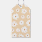 Yellow Boho Daisy Birthday Party bedankt Cadeaulabel (Achterkant)