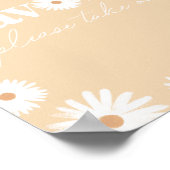 Yellow Boho Daisy Birthday Party Favors Sign Poster (Hoek)