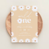 Yellow Boho Daisy Wild One 1e verjaardag Kaart