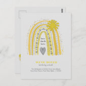 Yellow Boho Rainbow We hebben de aankondiging verp Briefkaart (Voorkant / Achterkant)