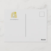 Yellow Boho Rainbow We hebben de aankondiging verp Briefkaart (Achterkant)