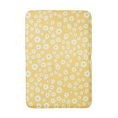 Yellow Boho Spring Daisies Pattern Badmat (Voorkant Verticaal)