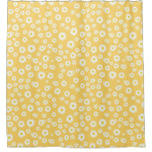 Yellow Boho Spring Daisies Pattern Douchegordijn (Voorkant)