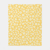Yellow Boho Spring Daisies Pattern Fleece Deken (Voorkant)