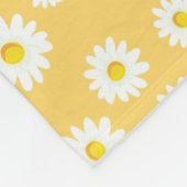 Yellow Boho Spring Daisies Pattern Fleece Deken (Hoek)