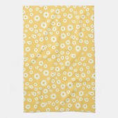 Yellow Boho Spring Daisies Pattern Theedoek (Verticaal)