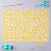Yellow Boho Spring Daisies Pattern Tissuepapier (Craft)