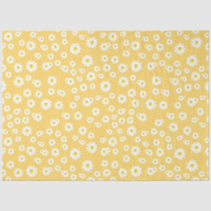 Yellow Boho Spring Daisies Pattern Tissuepapier