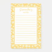 Yellow Boho Spring Daisies Post-it® Notes (Voorkant)