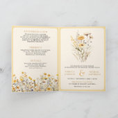 Yellow Boho Wildflower QR Code Wedding (Binnen)