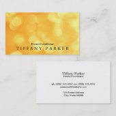 Yellow Bokeh Visitekaartje (Voorkant / Achterkant)