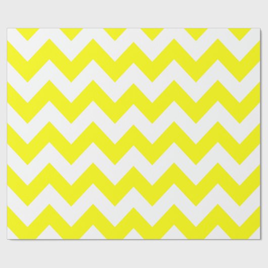 Yellow Bold Chevron Cadeaupapier (Vlak)