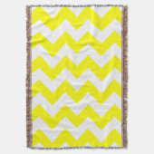 Yellow Bold Chevron Deken (Voorkant Verticaal)