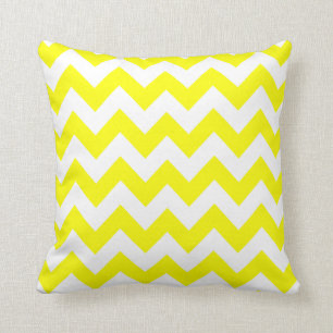 Yellow Bold Chevron Kussen