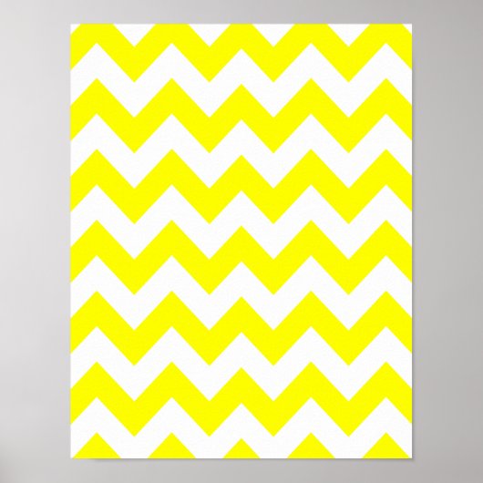 Yellow Bold Chevron Poster (Voorkant)
