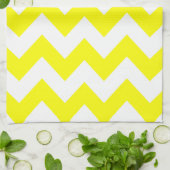 Yellow Bold Chevron Theedoek (Gevouwen)