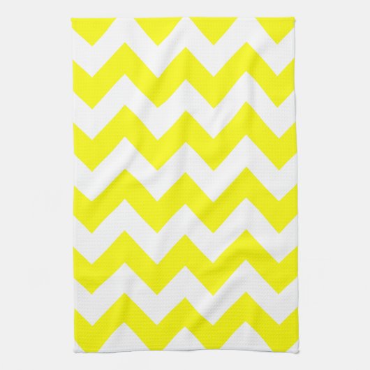 Yellow Bold Chevron Theedoek (Verticaal)