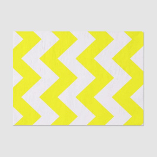 Yellow Bold Mod Chevron Tissuepapier (Voorkant)