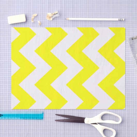 Yellow Bold Mod Chevron Tissuepapier (Craft)