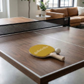 Yellow Bold Typography Personalized Name Tafeltennisbatje