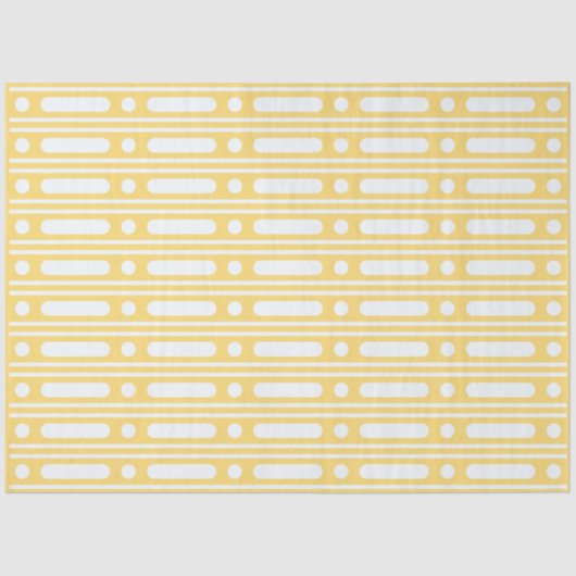 Yellow Bone Inlay Dots Border Decoupage Paper Tissuepapier (Voorkant)