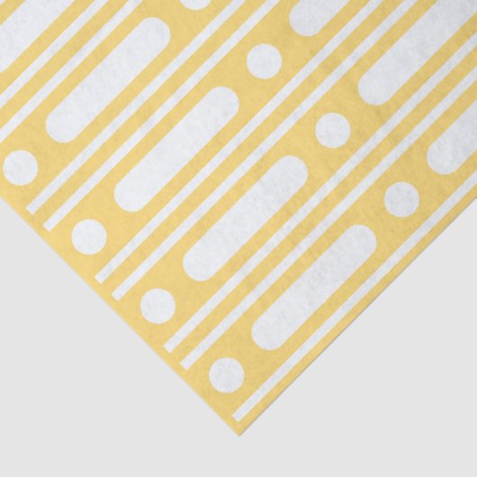 Yellow Bone Inlay Dots Border Decoupage Paper Tissuepapier (Detail)