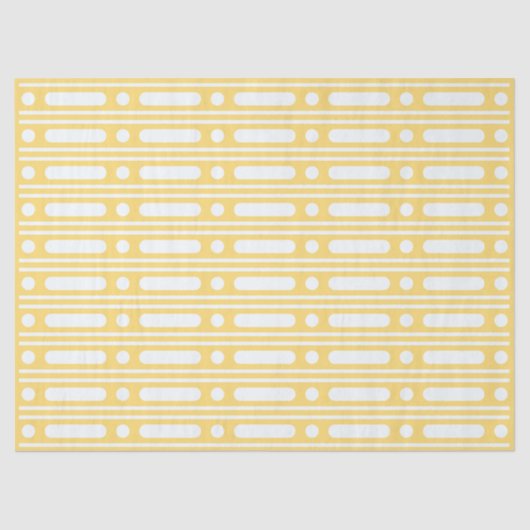 Yellow Bone Inlay Dots Border Decoupage Paper Tissuepapier (Voorkant)