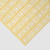 Yellow Bone Inlay Floral Border Decoupage Paper Tissuepapier (Detail)