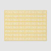 Yellow Bone Inlay Floral Border Decoupage Paper Tissuepapier (Voorkant)