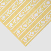 Yellow Bone Inlay Floral Border Decoupage Paper Tissuepapier (Detail)