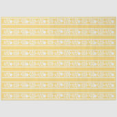 Yellow Bone Inlay Floral Border Decoupage Paper Tissuepapier (Voorkant)