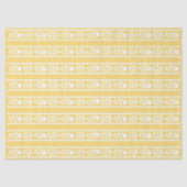 Yellow Bone Inlay Floral Border Decoupage Paper Tissuepapier (Voorkant)