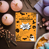 Yellow BOO Spooktacular Halloween Verjaardagsfeest Kaart