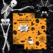 Yellow BOO Spooktacular Halloween Verjaardagsfeest Kaart