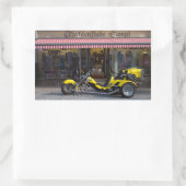 Yellow Boom Trike Rechthoekige Sticker (Tas)