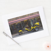 Yellow Boom Trike Rechthoekige Sticker (Envelop)