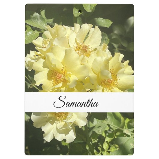 Yellow Botanical Flowers Klembord (Achterkant)