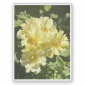 Yellow Botanical Flowers Sticker (Voorkant)