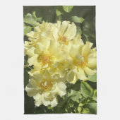 Yellow Botanical Flowers Theedoek (Verticaal)