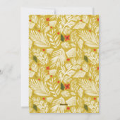 Yellow Botanical Vertical Photo Holiday Card Feestdagenkaart (Achterkant)