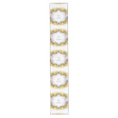 Yellow Botanical Wreath Wedding Decor Newlyweds Lange Tafelloper (Voorkant)