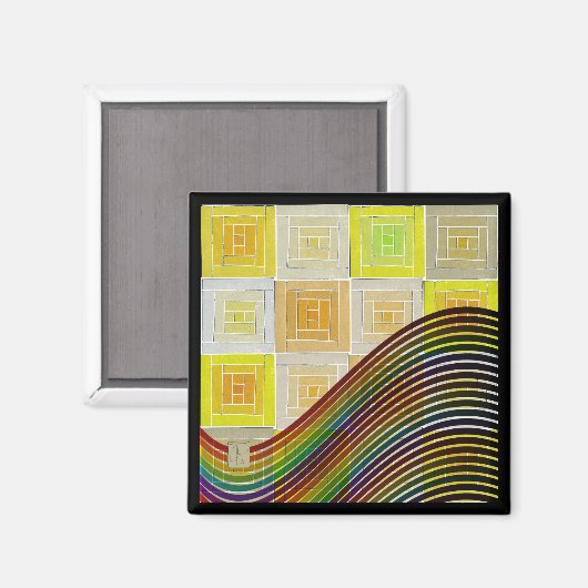 Yellow Boxes Magnet (Voorkant / Achterkant)
