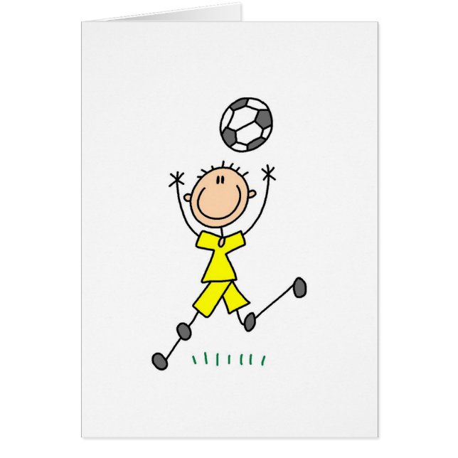 Yellow Boys Soccer Card (Voorkant)