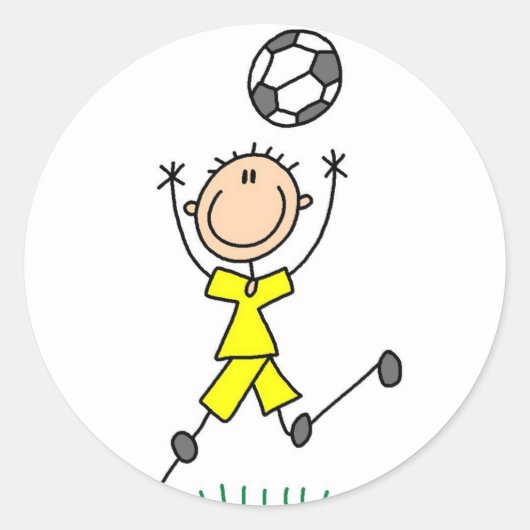 Yellow Boys Voetbal Sticker (Voorkant)