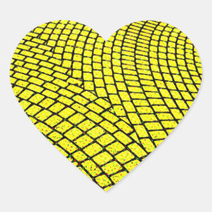Yellow Brick Road Hart Sticker